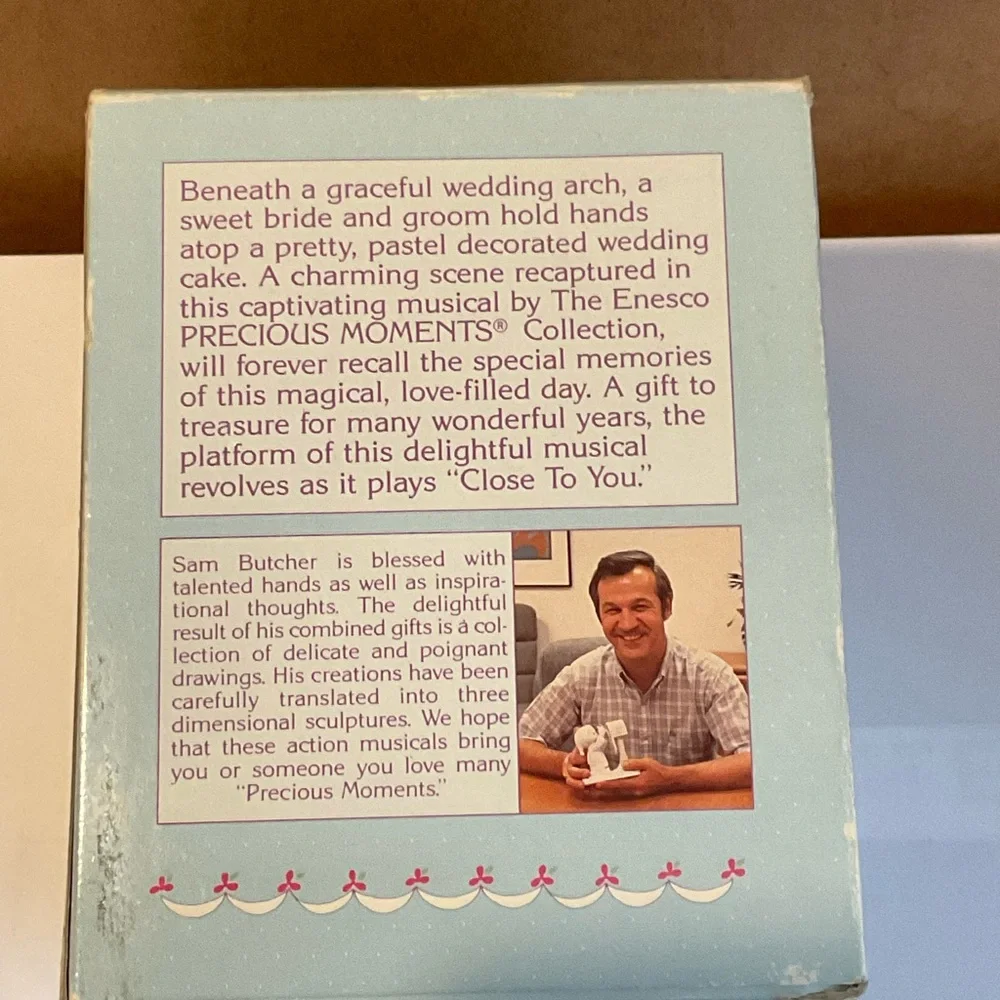 Precious Moments “May God Bless Your Wedding” Musical Cake Topper - NIB